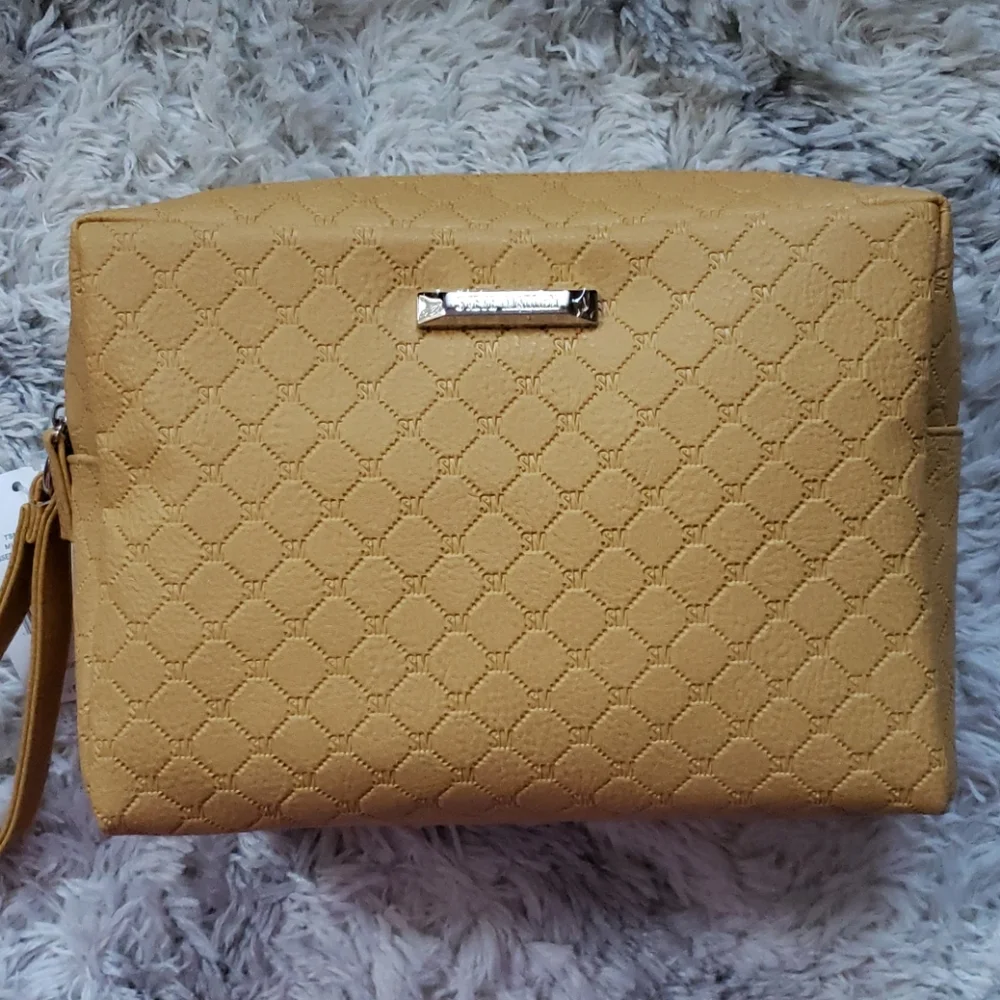 Steve Madden Large Double Zip Cosmetic Case Bag NWT